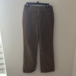 J. Jill Mid rise tan soft corduroy straight five pocket stretch pants Sz 4